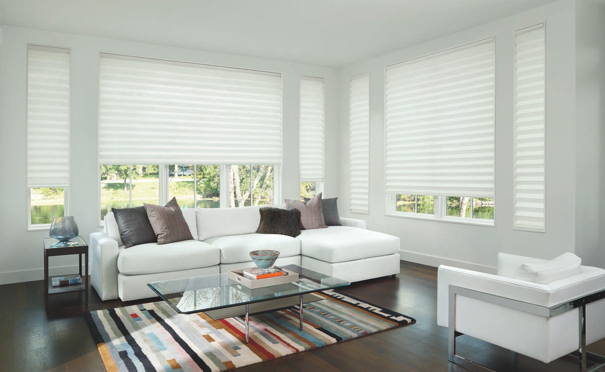 Adding light to your home near Gloucester, Virginia (VA) including Solera® Soft shades from Hunter Douglas.