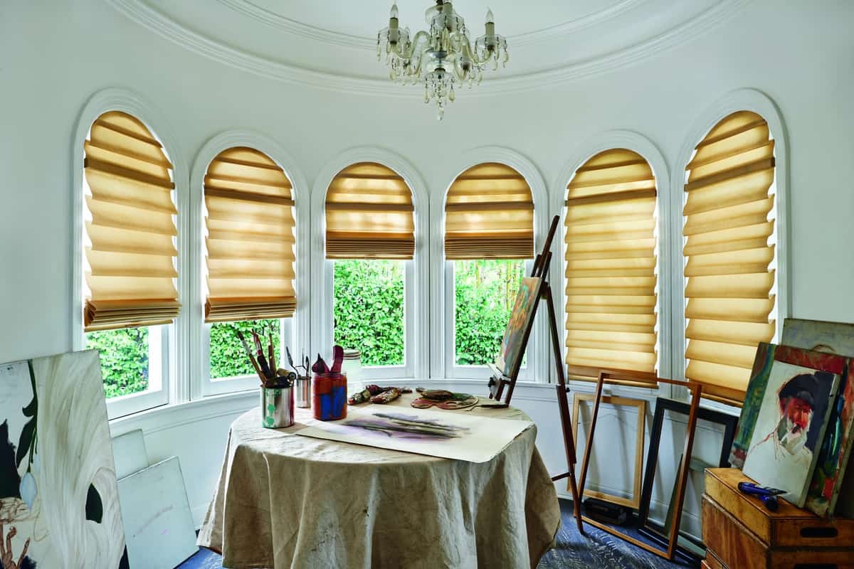 Vignette® Modern Roman Shades near Newport News, Virginia (VA) Hunter Douglas Classic Roman Shades Traditional Fashionable.