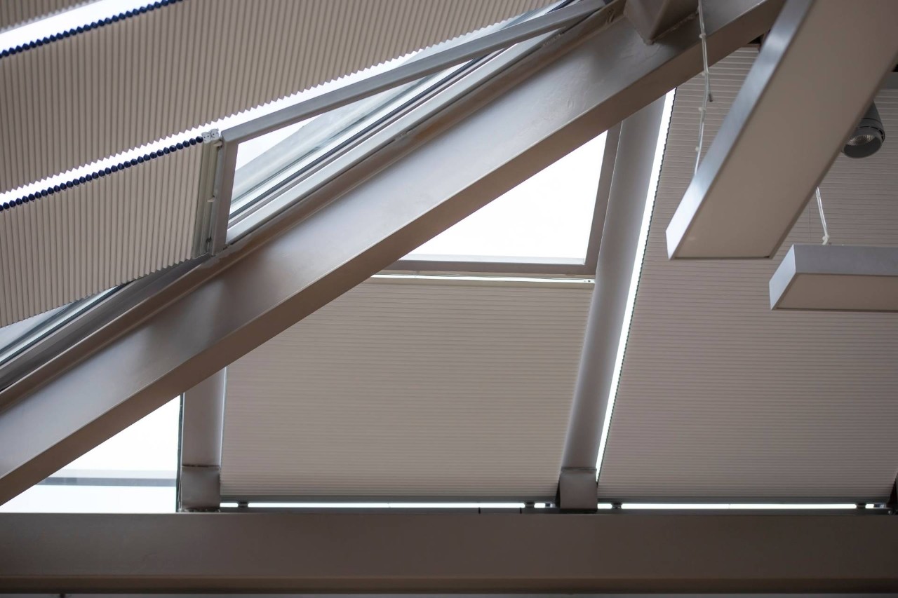 Cellular shades on skylights near Newport News, Virginia (VA)