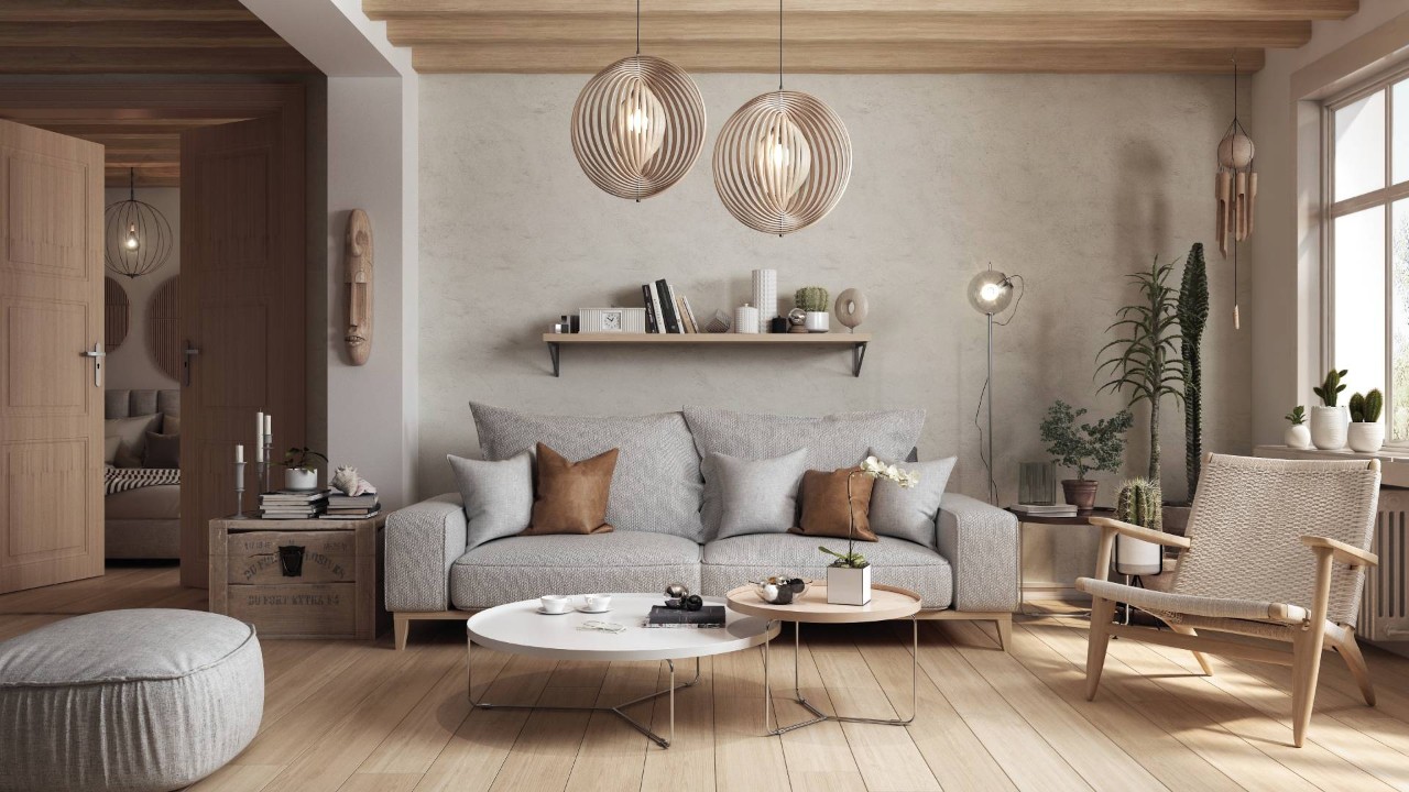 Interiors of a living room designed by an interior designer near Newport News, Virginia (VA)